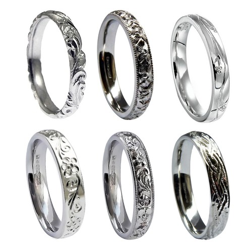 3mm hand engraved wedding - hand,