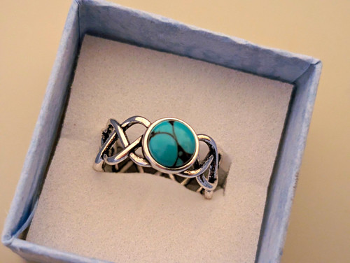 Celtic knot turquoise - celtic, ring