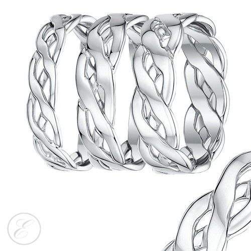 9ct white gold hand - 9ct, made
