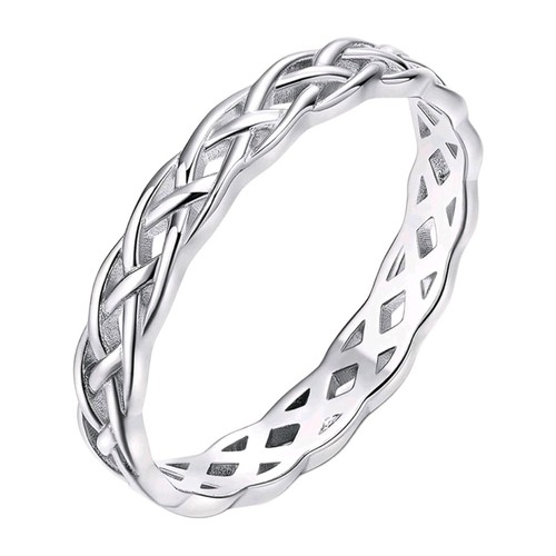 Plaited celtic knot ring - knot, size