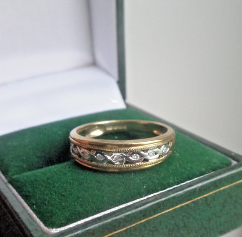 Gold diamond celtic ring 9ct - diamond,