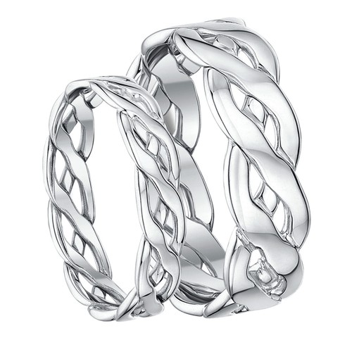 His and hers 9ct white - his,
