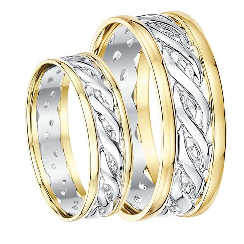 His hers 7mm 9ct - his, gold