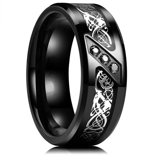 Men ring dragon celtic - men's,