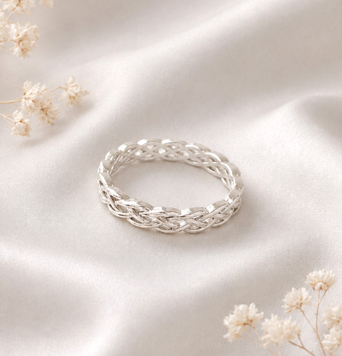 Celtic knot band ring silver - celtic,