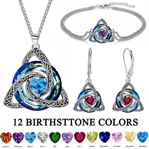 Birthstone celtic trinity knot - trinity,