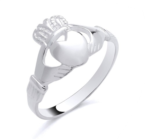 925 sterling silver - silver, claddagh
