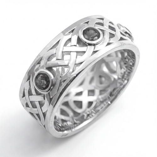 Ring white gold black - ring,